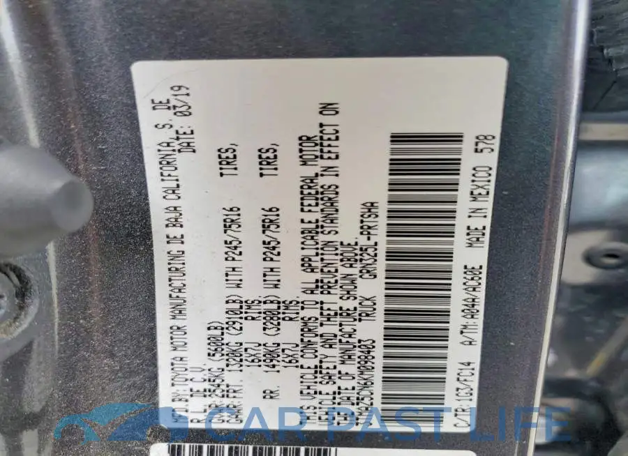 3TMAZ5CN6KM098403# 12
