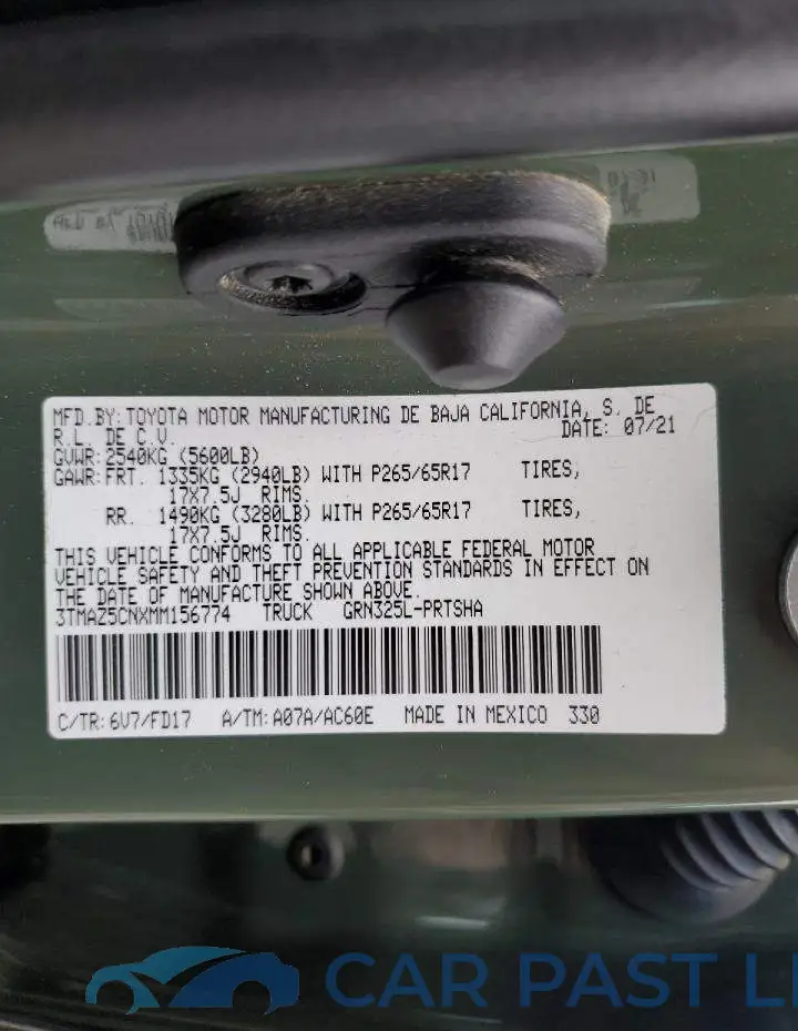 3TMAZ5CNXMM156774# 12