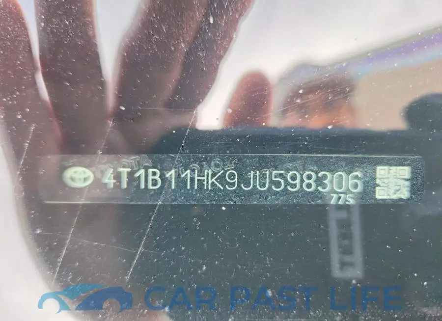 4T1B11HK9JU598306# 12