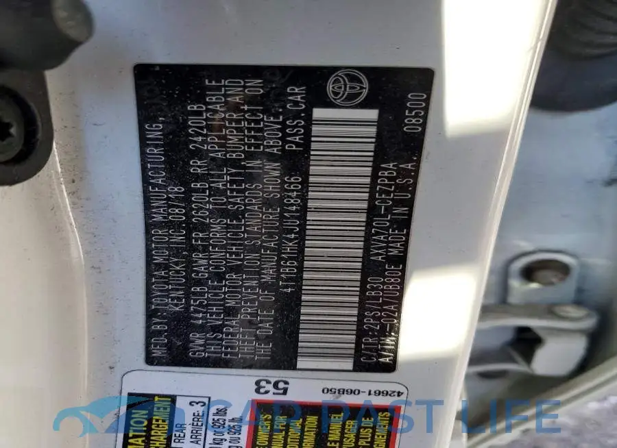 4T1B61HK4JU148466# 12