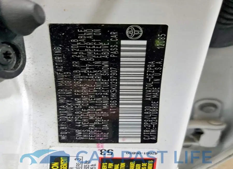4T1B61HK5KU297907# 13