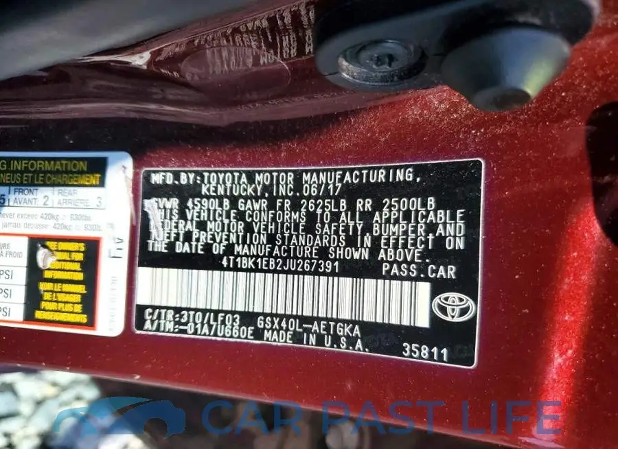 4T1BK1EB2JU267391# 12