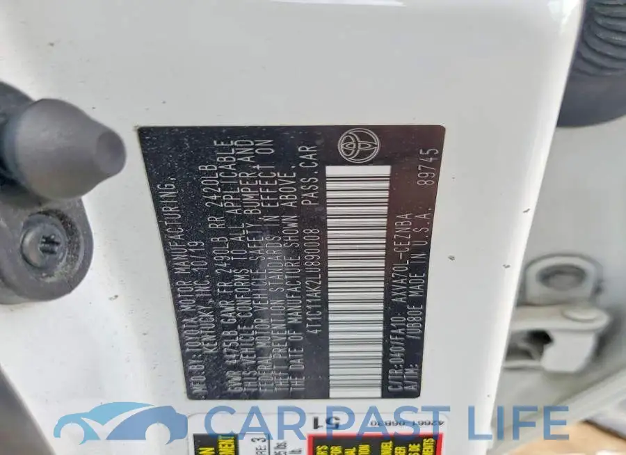 4T1C11AK2LU890008# 12