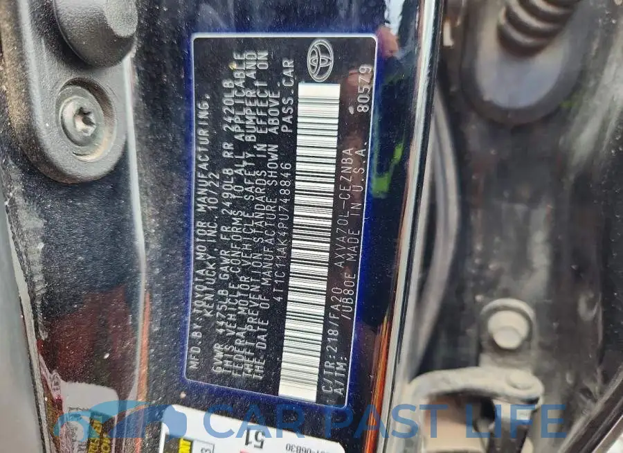 4T1C11AK4PU748846# 12
