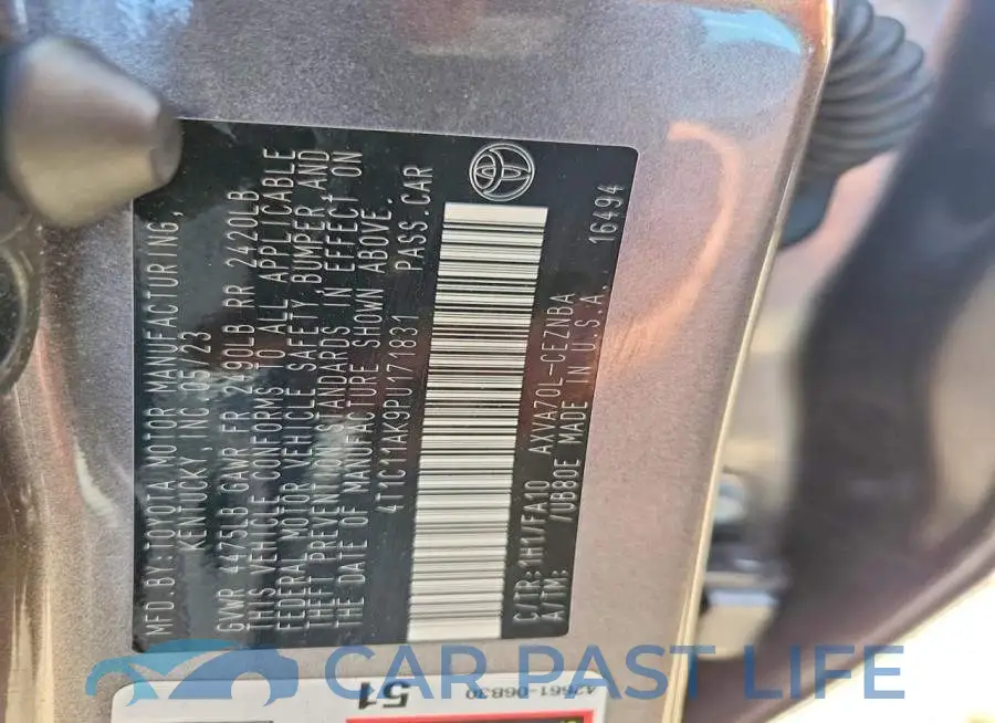 4T1C11AK9PU171831# 12