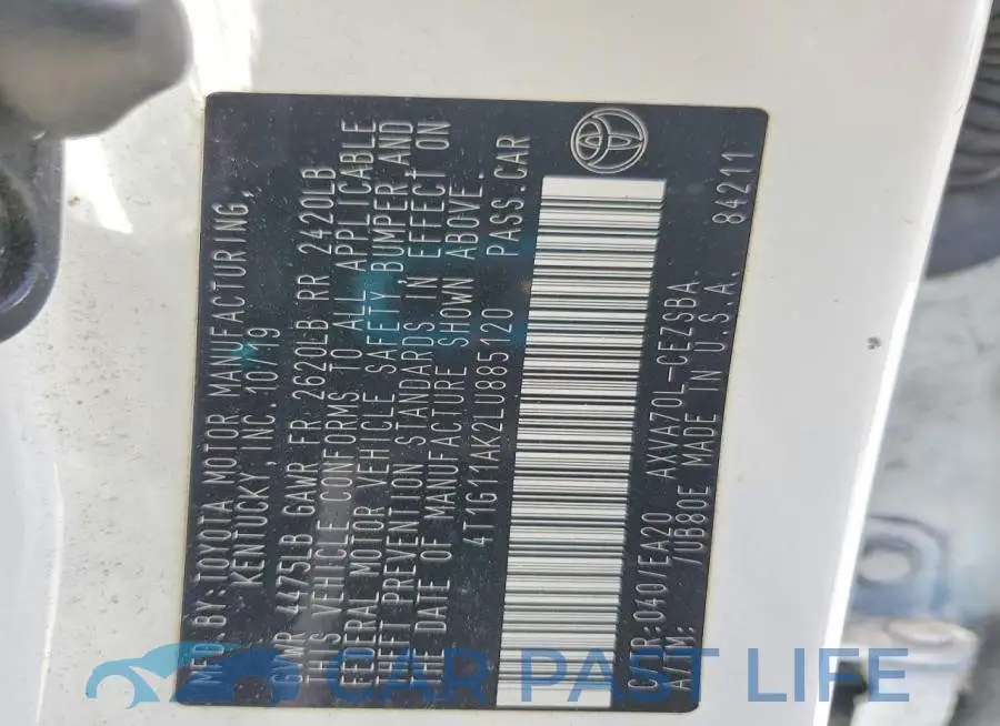 4T1G11AK2LU885120# 13