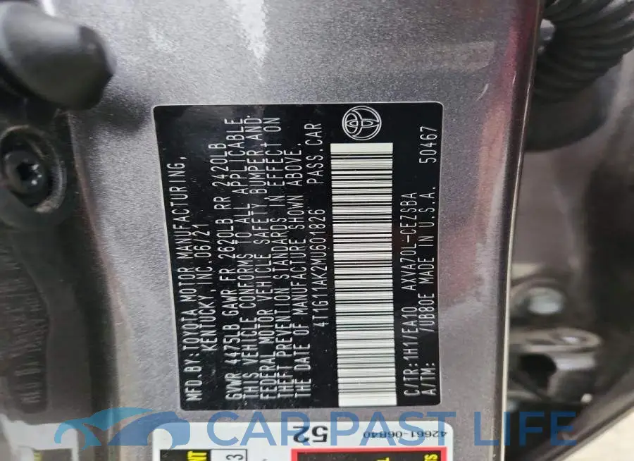 4T1G11AK2MU601826# 12