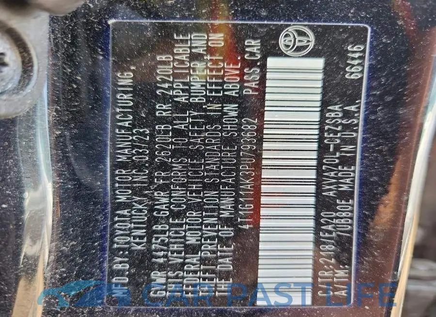 4T1G11AK3PU793682# 12