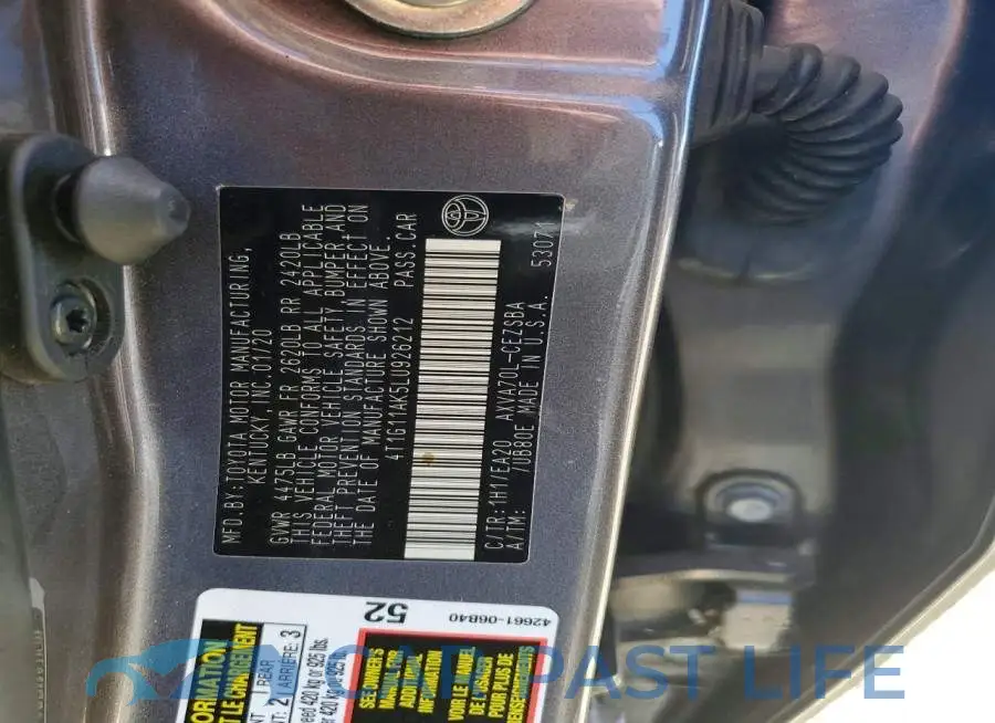 4T1G11AK5LU926212# 12
