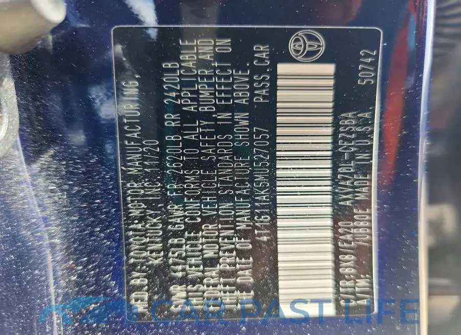 4T1G11AK5MU527057# 13
