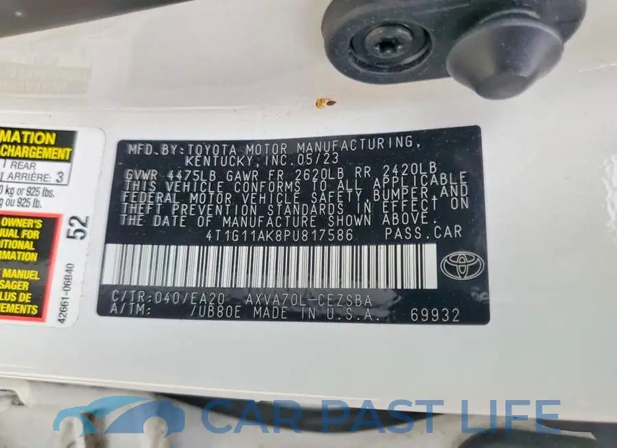 4T1G11AK8PU817586# 12