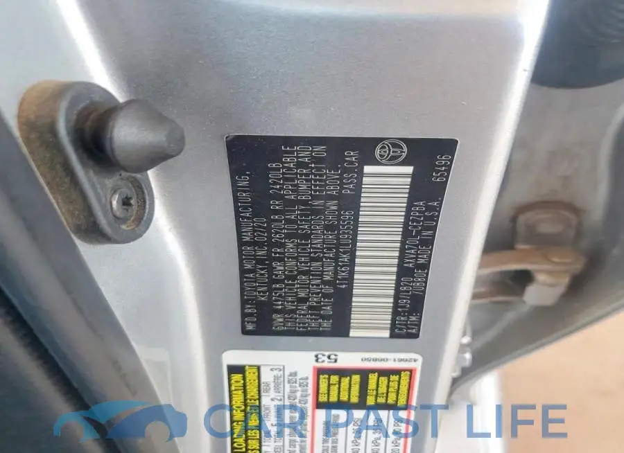 4T1K61AK1LU935596# 12