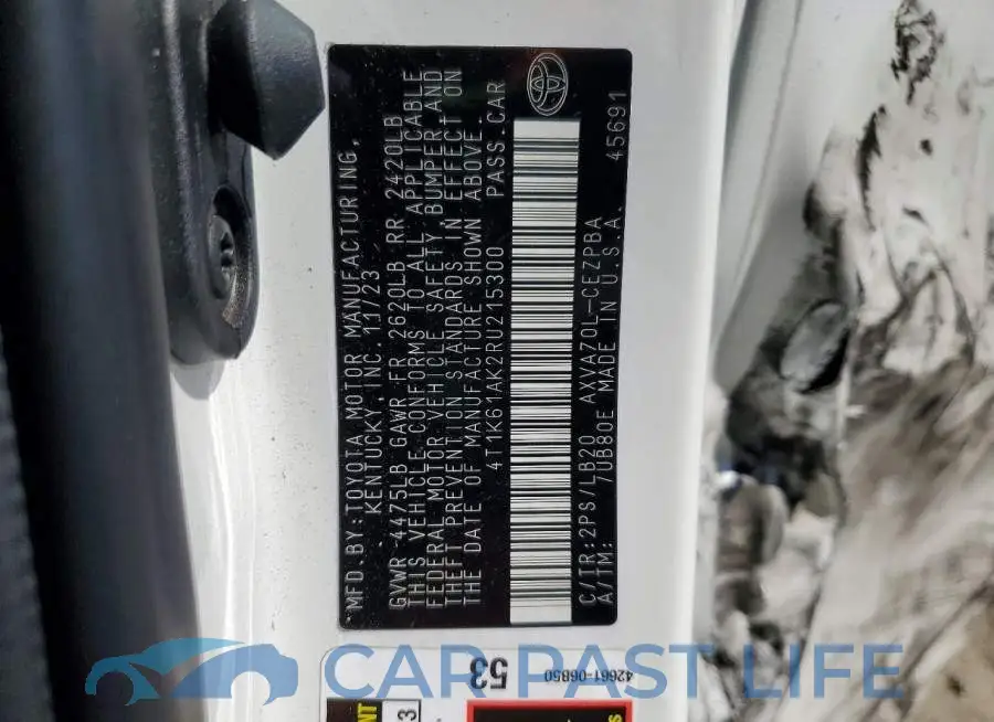 4T1K61AK2RU215300# 12