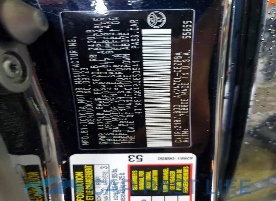 4T1K61AK4RU850941# 13