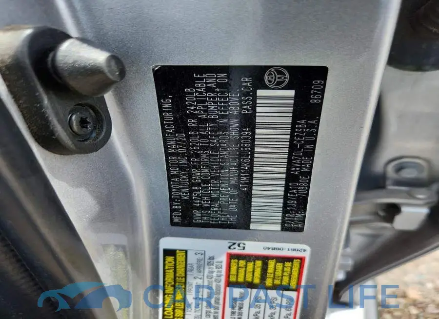 4T1M11AK6LU980394# 12