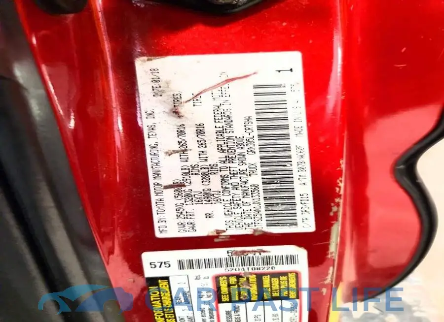 5TFSZ5AN1JX133560# 12