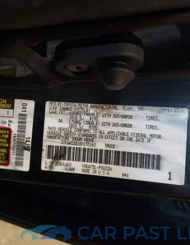 5TFWA5DB1RX155161# 12