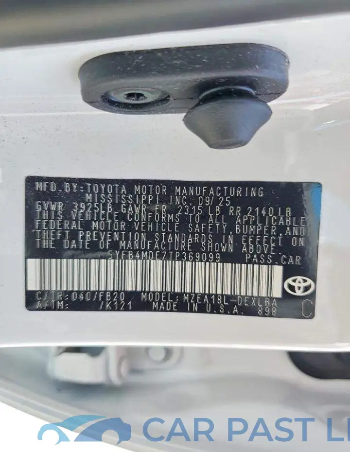5YFB4MDE7TP369099# 12