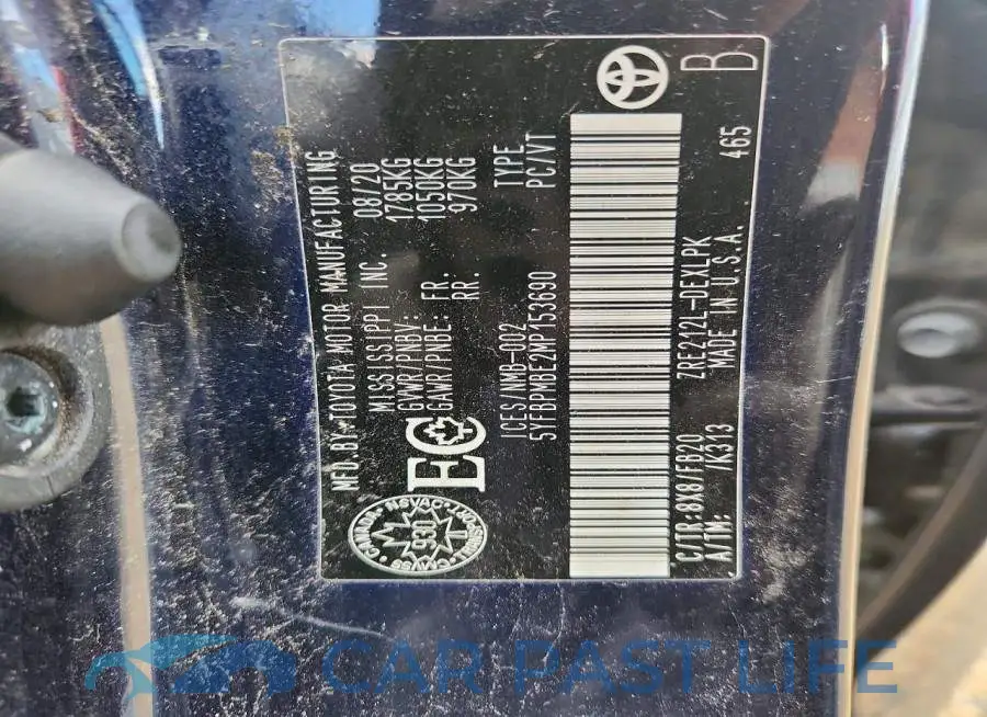 5YFBPMBE2MP153690# 12