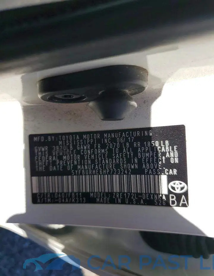 5YFBURHE6HP723242# 13