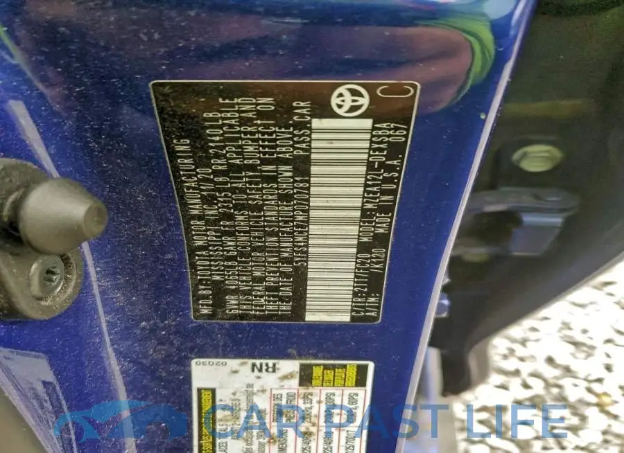 5YFS4MCE7MP070781# 12