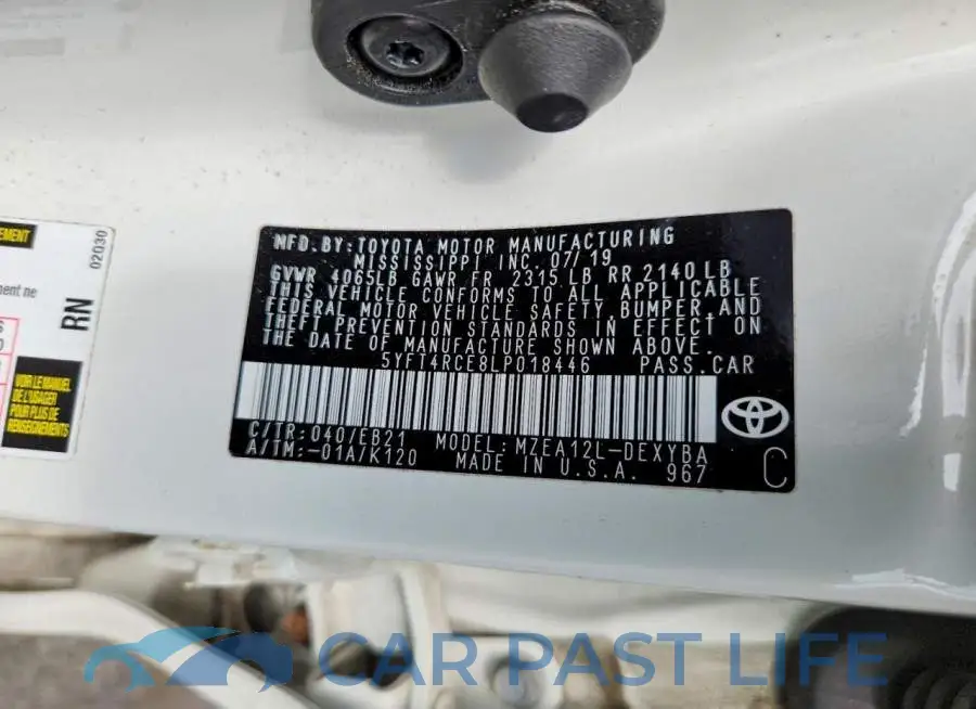5YFT4RCE8LP018446# 12