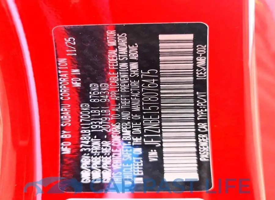 JF1ZNBE15T8076475# 13