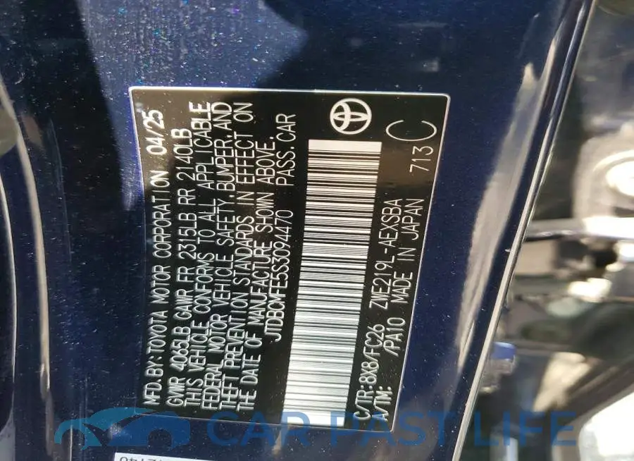 JTDBCMFE5S3094470# 13