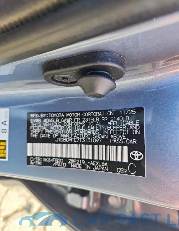 JTDBCMFE7T3131097# 12