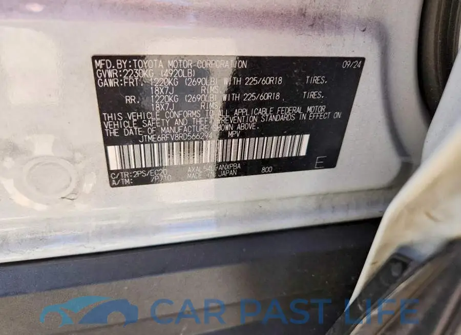 JTME6RFV8RD566294# 13