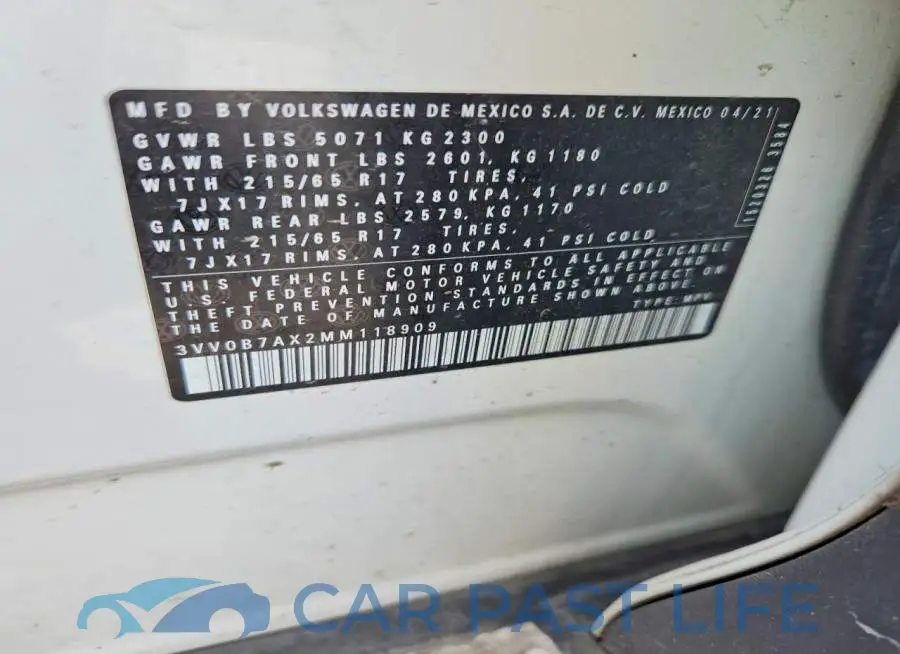 3VV0B7AX2MM118909# 14