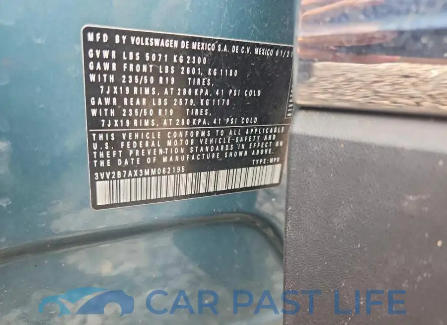 3VV2B7AX3MM062195# 12