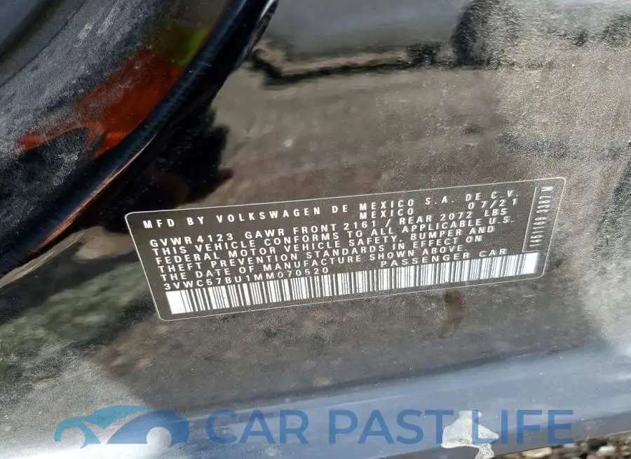 3VWC57BU1MM070520# 12
