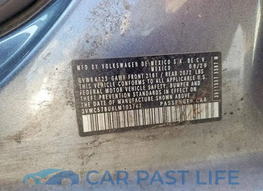 3VWC57BU6LM103767# 12