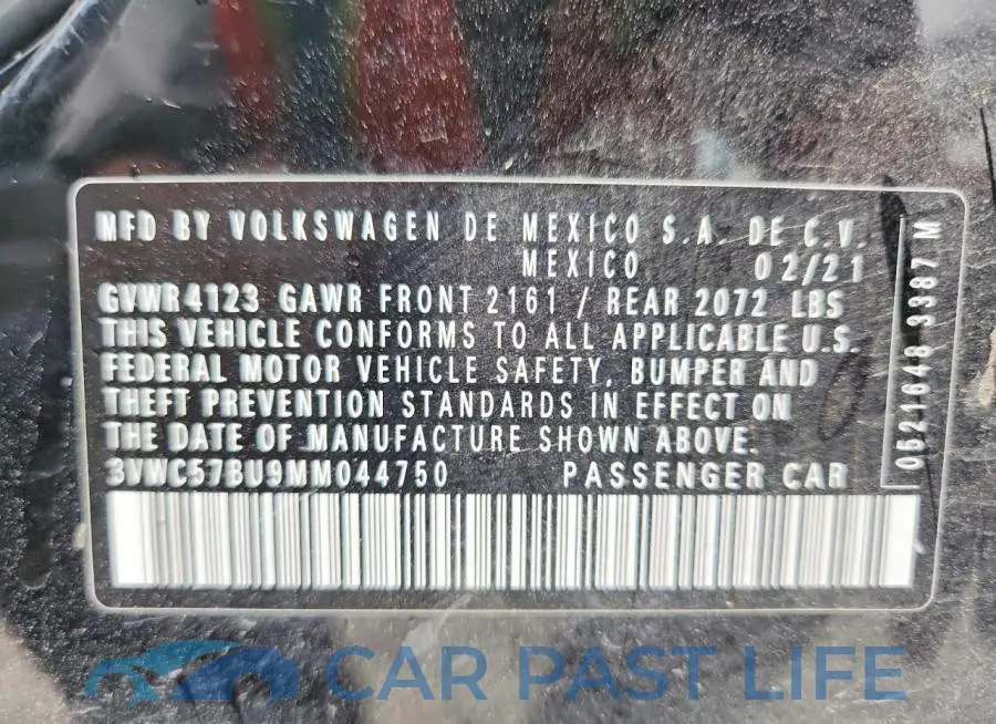 3VWC57BU9MM044750# 12