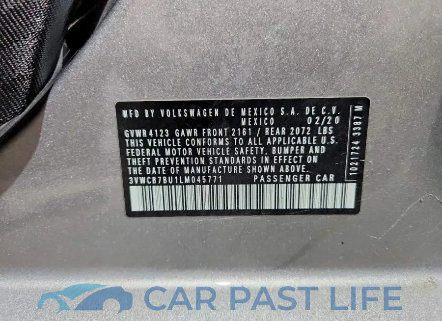 3VWCB7BU1LM045771# 12