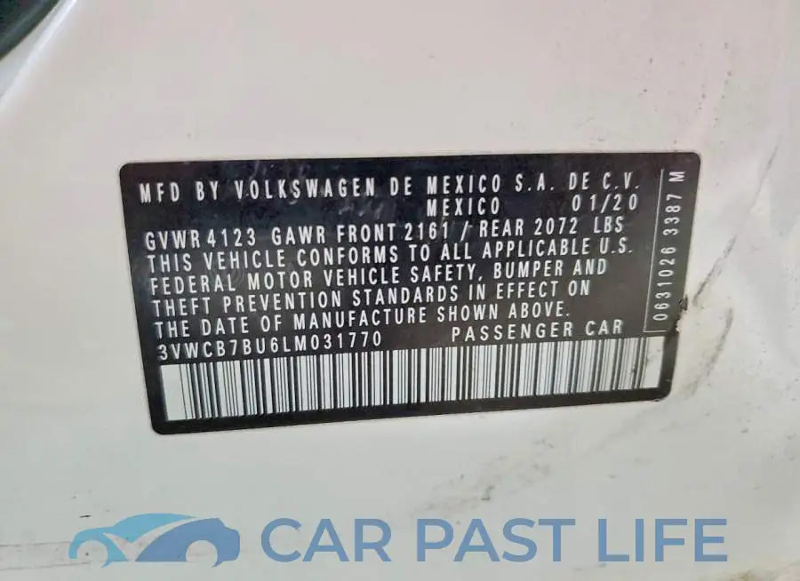 3VWCB7BU6LM031770# 13
