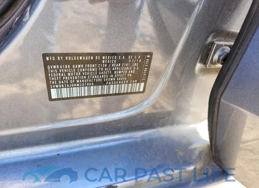 3VWDB7AJ0HM201009# 12