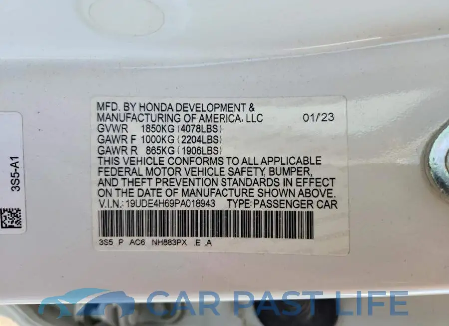 19UDE4H69PA018943# 13