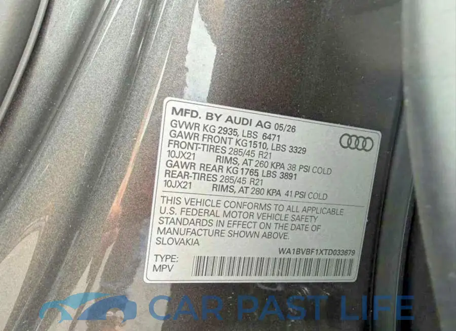 WA1BVBF1XTD033679# 14