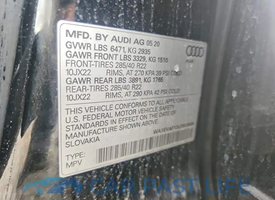 WA1EVAF13LD024569# 13