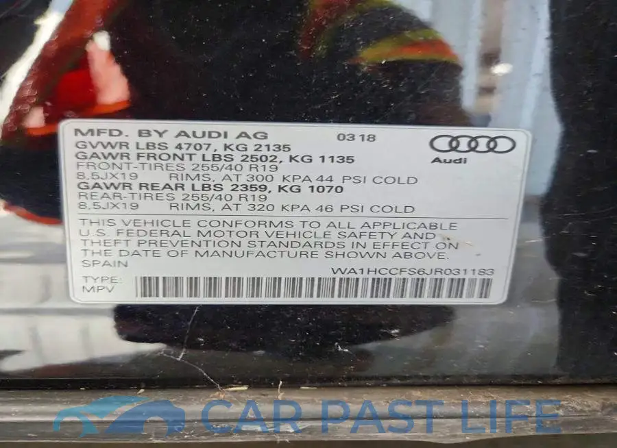 WA1HCCFS6JR031183# 12