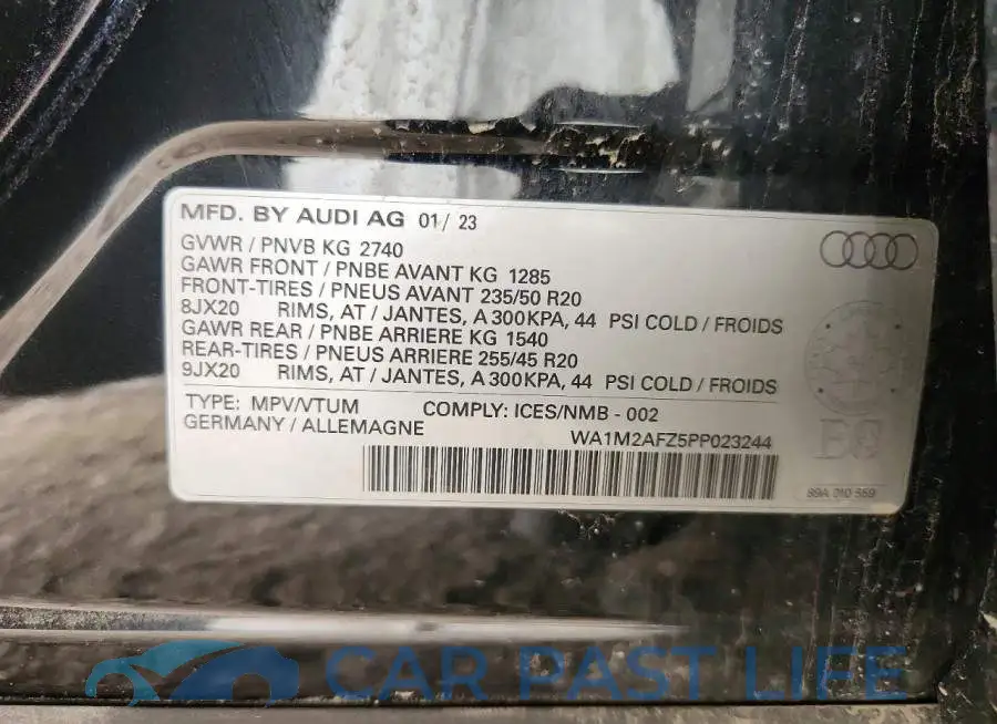 WA1M2AFZ5PP023244# 12