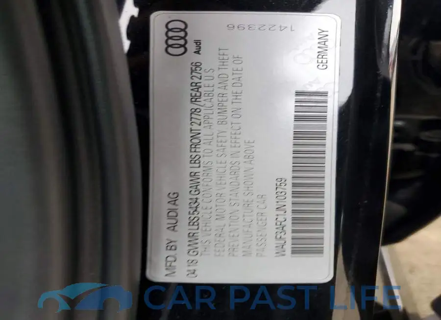 WAUF3AFC1JN103759# 12