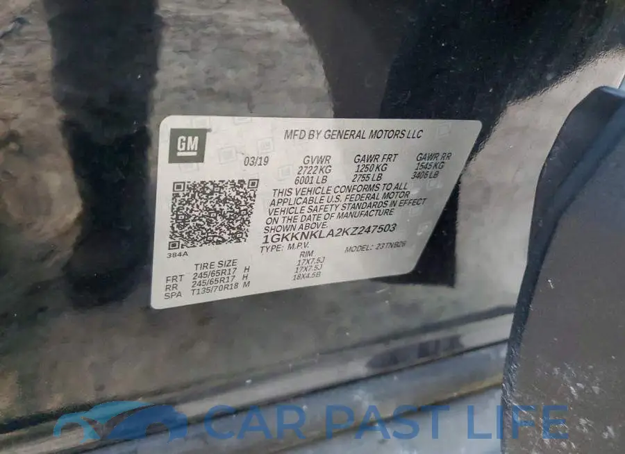 1GKKNKLA2KZ247503# 13