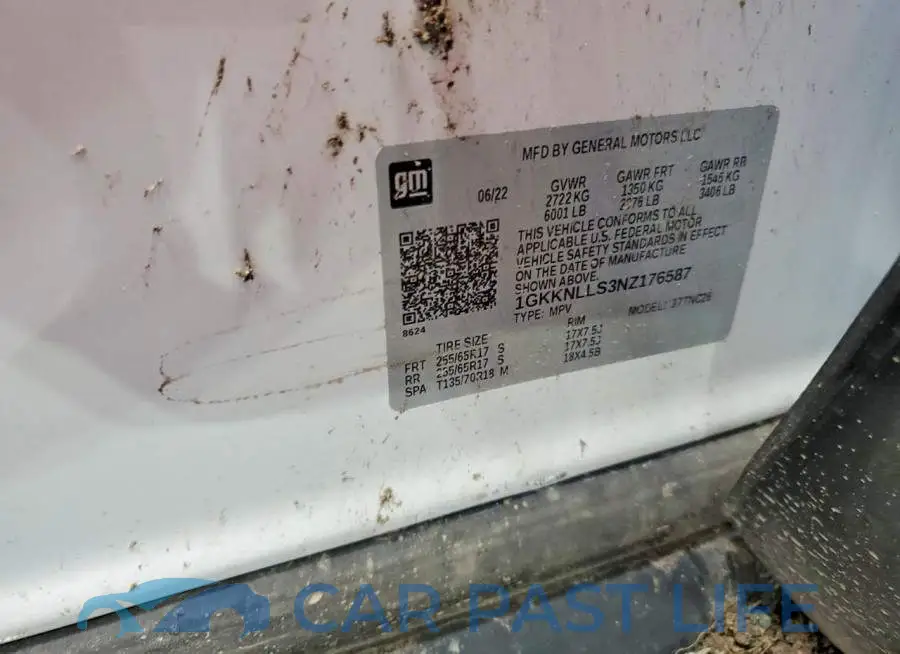 1GKKNLLS3NZ176587# 12