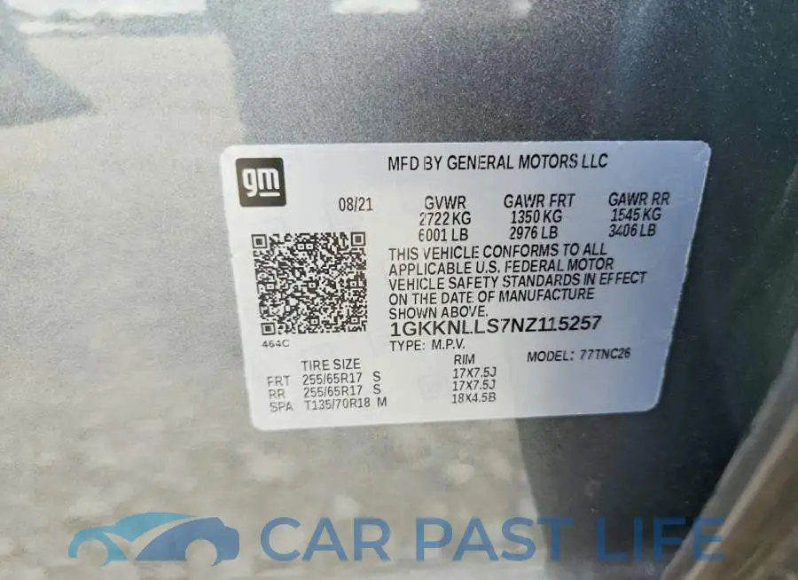 1GKKNLLS7NZ115257# 13