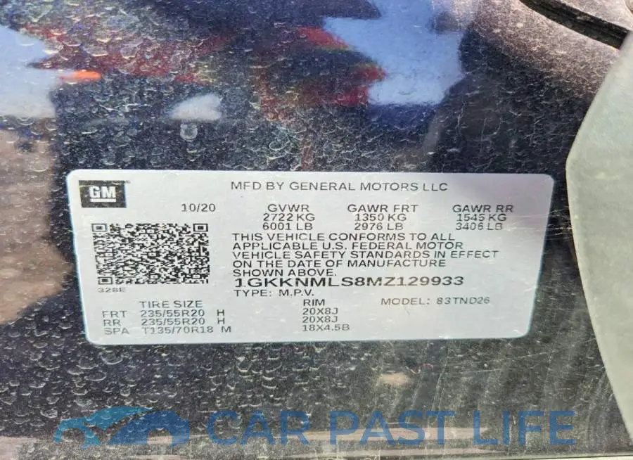 1GKKNMLS8MZ129933# 13