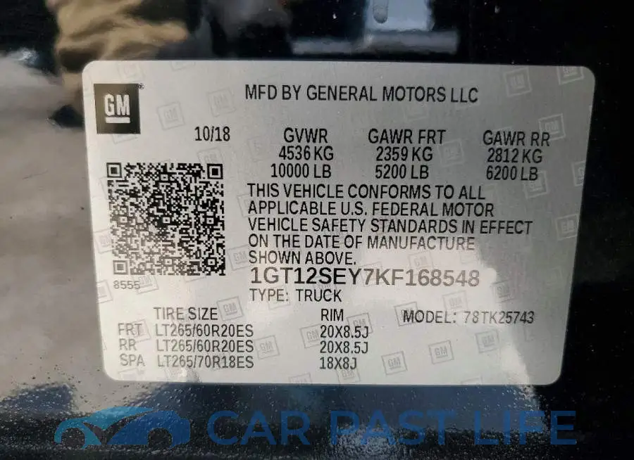 1GT12SEY7KF168548# 12