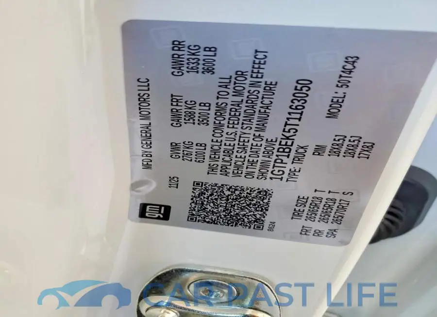 1GTP1BEK5T1163050# 13